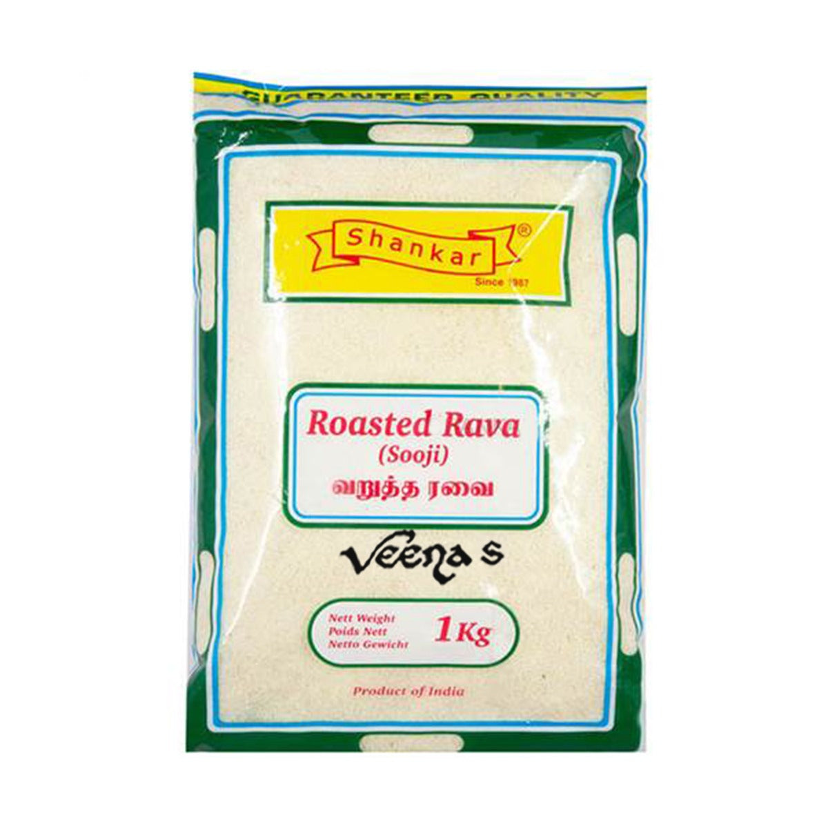 Buy Shankar Roasted Rava (Sooji) 1kg at Veenas.com - Online Indian Grocery Store UK