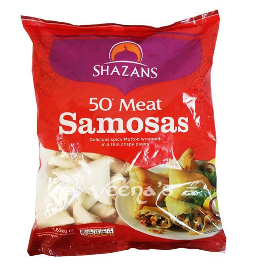 Buy Shazans 50 Meat Samosa 1.65kg at Veenas.com - Online Indian Grocery Store UK