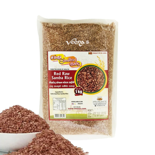 Buy Sindhu Red Raw Samba Rice 1kg at Veenas.com - Online Indian Grocery Store UK