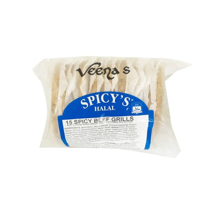 Buy Spicy's Halal 15 Spicy Beef Grills 800g at Veenas.com - Online Indian Grocery Store UK