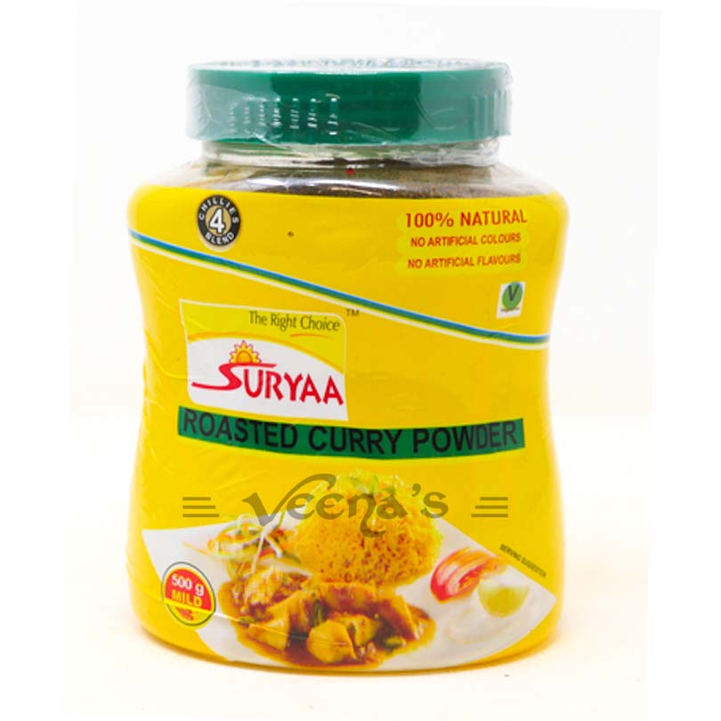 Buy Suryaa Roasted Curry Powder Mild 500g  at Veenas.com - Online Indian Grocery Store UK
