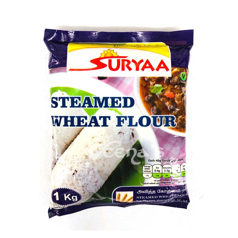 Buy Suryaa Steamed Wheat Flour 1kg at Veenas.com - Online Indian Grocery Store UK