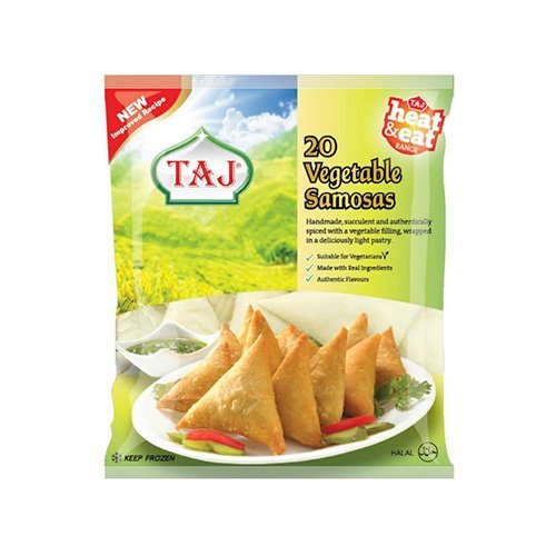 Buy Taj Heat & Eat 20 Vegetable Samosas at Veenas.com - Online Indian Grocery Store UK