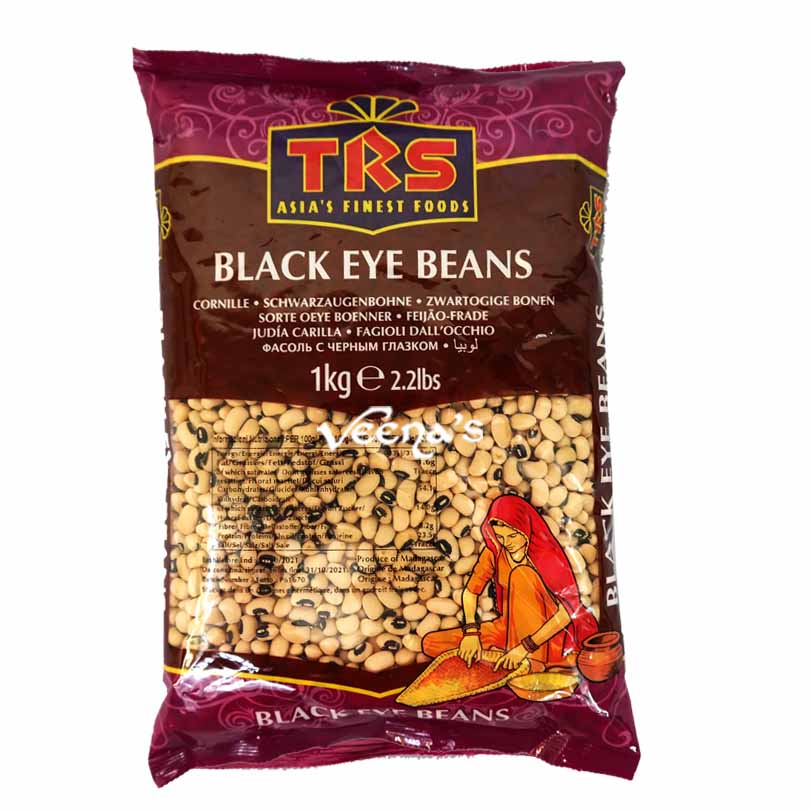 Buy TRS Black Eye Beans 1kg at Veenas.com - Online Indian Grocery Store UK