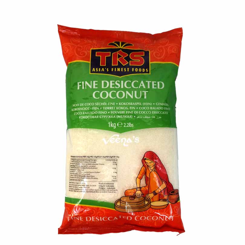 Buy TRS Desiccated Coconut (Fine) 1kg at Veenas.com - Online Indian Grocery Store UK