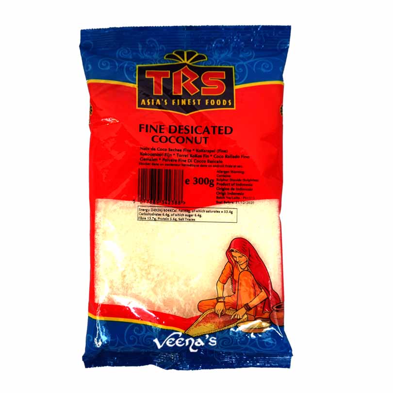 Buy TRS Desiccated Coconut (Fine) 300g at Veenas.com - Online Indian Grocery Store UK