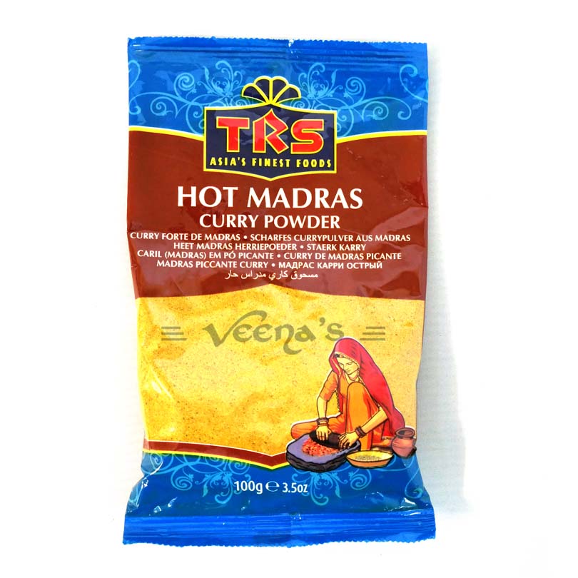 Buy TRS Hot Madras Curry Powder 100g at Veenas.com - Online Indian Grocery Store UK