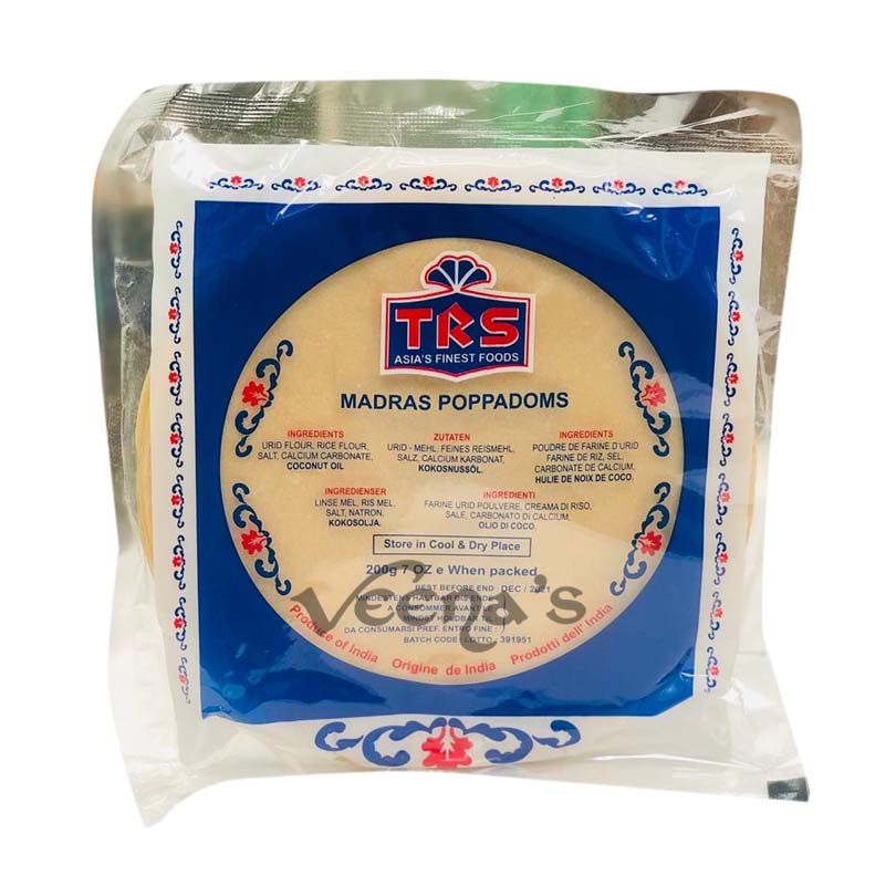 TRS Madras Poppadoms Plain 200g