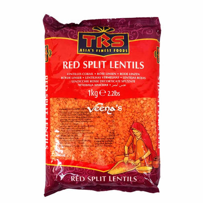 Buy TRS Red Split Lentils 1kg at Veenas.com - Online Indian Grocery Store UK