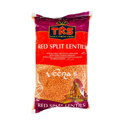 Buy TRS Red Split Lentils 2kg at Veenas.com - Online Indian Grocery Store UK
