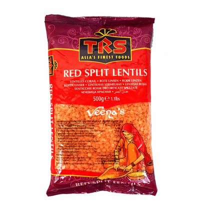 Buy TRS Red Split Lentils 500g at Veenas.com - Online Indian Grocery Store UK