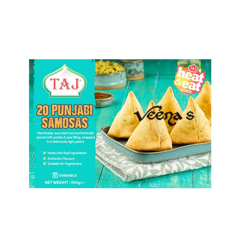 Buy Taj Punjabi Samosa 20's 900g at Veenas.com - Online Indian Grocery Store UK