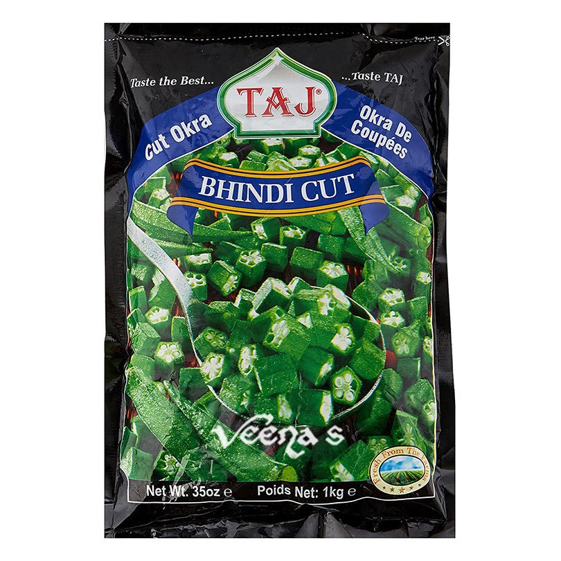Buy Taj Bhindi Cut Okra 1kg at Veenas.com - Online Indian Grocery Store UK