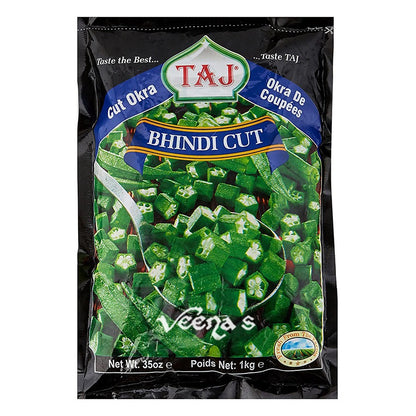 Buy Taj Bhindi Cut Okra 1kg at Veenas.com - Online Indian Grocery Store UK