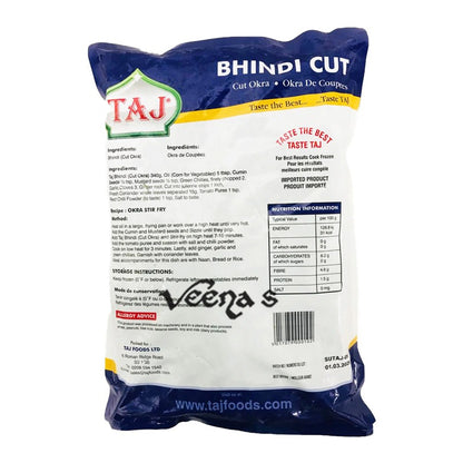 Buy Taj Bhindi Cut Okra 1kg at Veenas.com - Online Indian Grocery Store UK