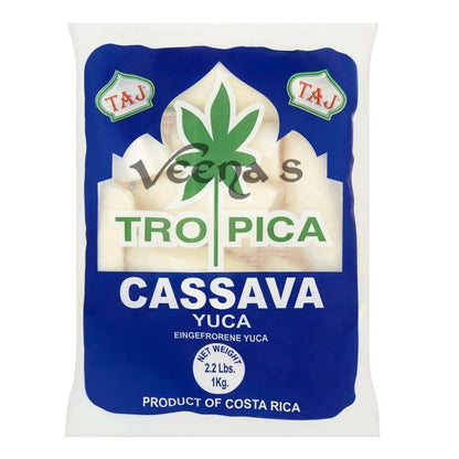 Buy Taj Cassava (Yuca) 1kg at Veenas.com - Online Indian Grocery Store UK