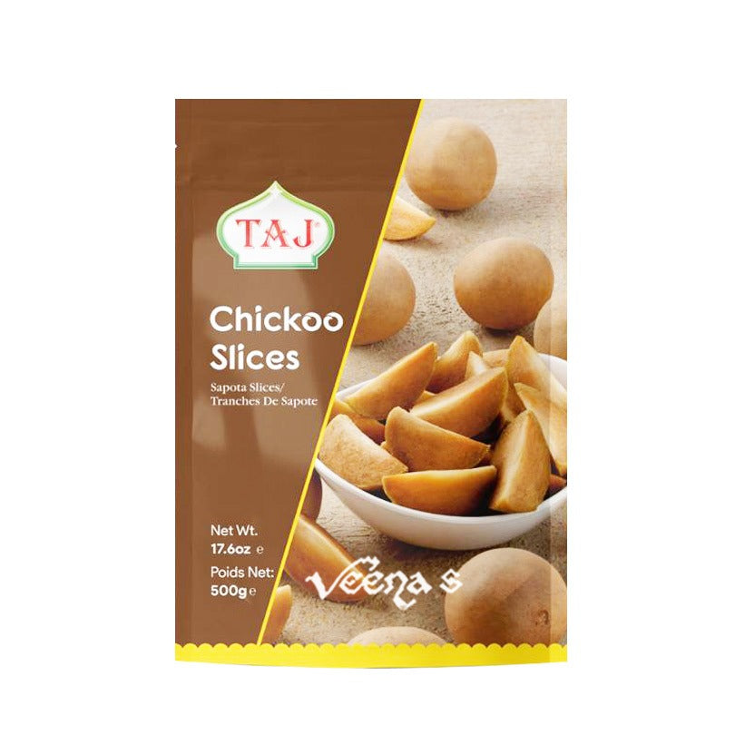 Buy Taj Chickoo Slices 500g at Veenas.com - Online Indian Grocery Store UK