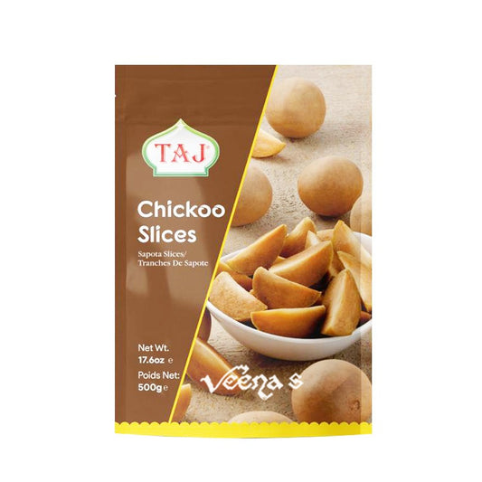 Buy Taj Chickoo Slices 500g at Veenas.com - Online Indian Grocery Store UK