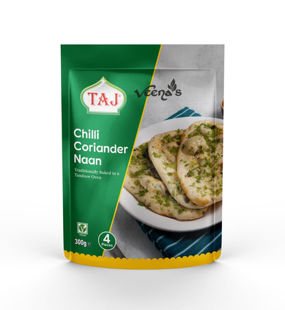 Buy Taj Chilli Coriander Naan 300g at Veenas.com - Online Indian Grocery Store UK