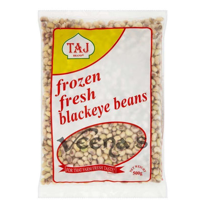 Buy Taj Frozen Fresh Blackeye Beans 500g at Veenas.com - Online Indian Grocery Store UK
