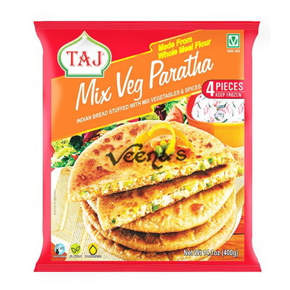 Buy Taj Mixed Veg Paratha 400g at Veenas.com - Online Indian Grocery Store UK