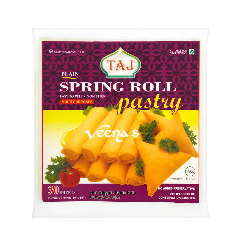 Buy Taj Spring Roll Pastry 10'' 600g at Veenas.com - Online Indian Grocery Store UK