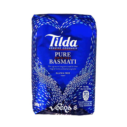 Buy Tilda Pure Original Gluten Free Basmati Rice 500g at Veenas.com - Online Indian Grocery Store UK