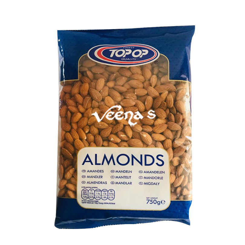 Buy Top Op Almonds 750g at Veenas.com - Online Indian Grocery Store UK
