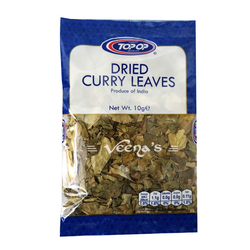 Buy Top Op Dried Curry Leaves 10g at Veenas.com - Online Indian Grocery Store UK
