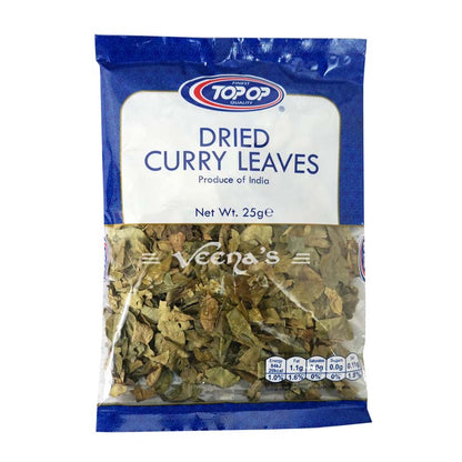Buy Top Op Dried Curry Leaves 25g at Veenas.com - Online Indian Grocery Store UK