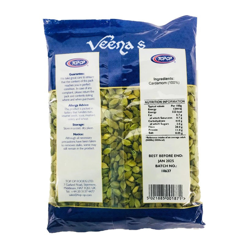 Buy Top Op Elaichi Green 200gm at Veenas.com - Online Indian Grocery Store UK