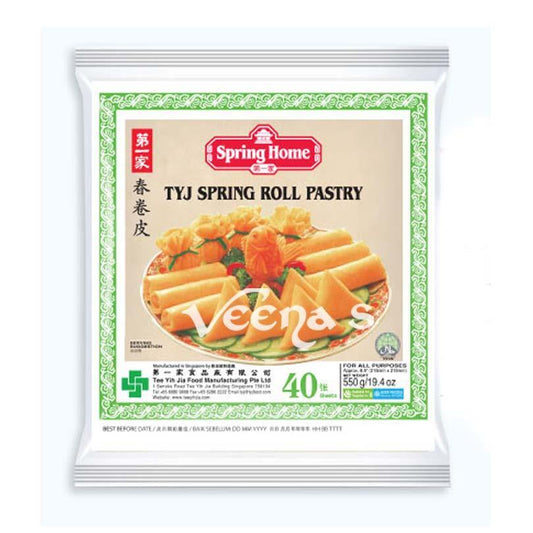 Buy Tyj Spring Roll Pastry 8.5" 40 Sheets 500g at Veenas.com - Online Indian Grocery Store UK