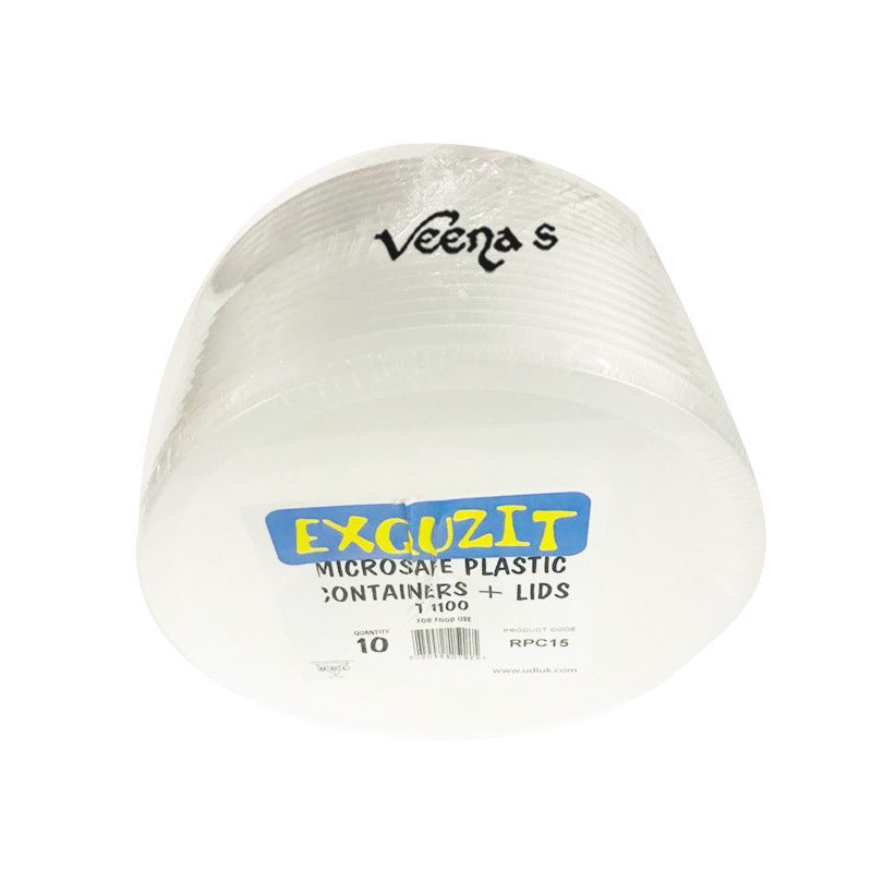 Buy Udl Exquzit 10" Microsafe Plastic Container+ Lids (RPC15) at Veenas.com - Online Indian Grocery Store UK