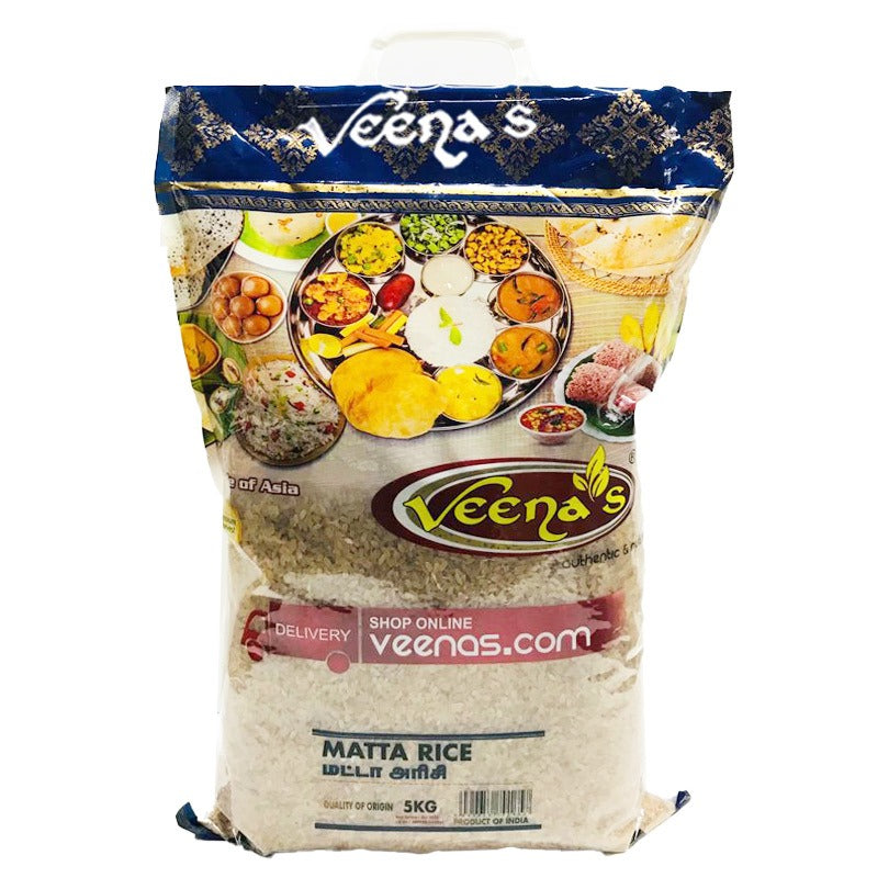 Buy Veena's Matta Rice 5kg Online in UK | Veena’s – veenas.com