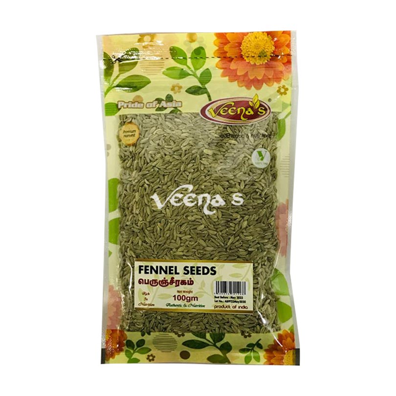 Buy Veena's Fennel Seeds 100g at Veenas.com - Online Indian Grocery Store UK