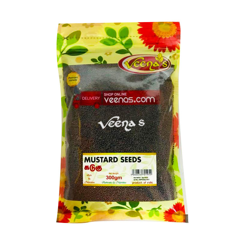 Buy Veena's Mustard Seeds 300g at Veenas.com - Online Indian Grocery Store UK
