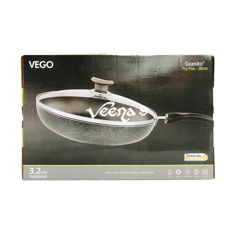 Buy Vego Granito Fry pan+lids 28cm at Veenas.com - Online Indian Grocery Store UK