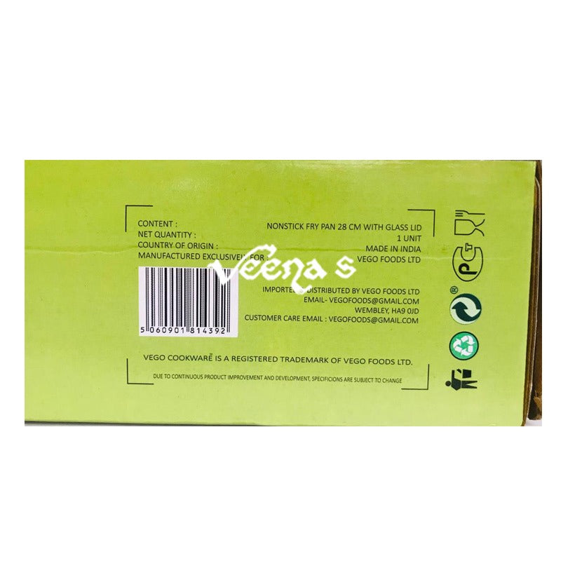 Buy Vego Granito Fry pan+lids 28cm at Veenas.com - Online Indian Grocery Store UK