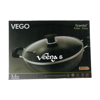 Buy Vego Granito Nonstick Kadhai 24cm at Veenas.com - Online Indian Grocery Store UK