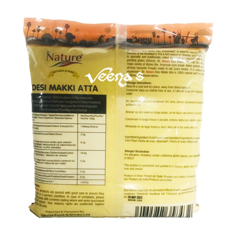 Buy Dr Nature Desi Makki Atta 1.5kg at Veenas.com - Online Indian Grocery Store UK