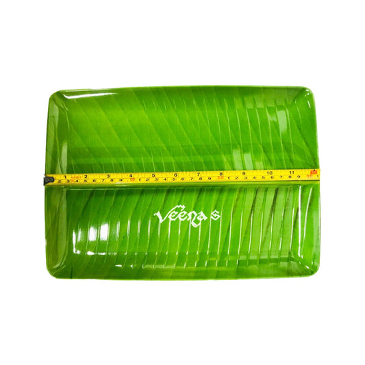 Banana Leaf Type Square Plate (Length:12cm And Breadth:8cm)