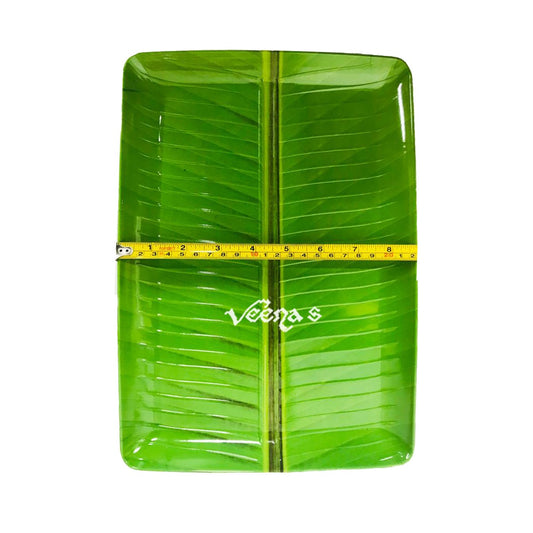 Banana Leaf Type Square Plate (Length:12cm And Breadth:8cm)