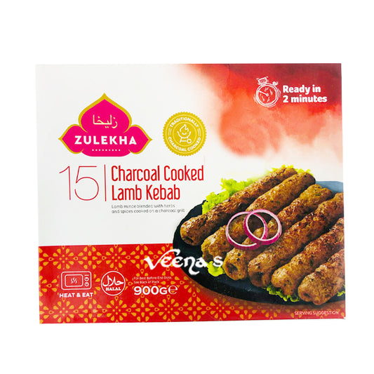 Buy Zulekha 15 Charcoal Cooked Lamb 900g Kebab at Veenas.com - Online Indian Grocery Store UK