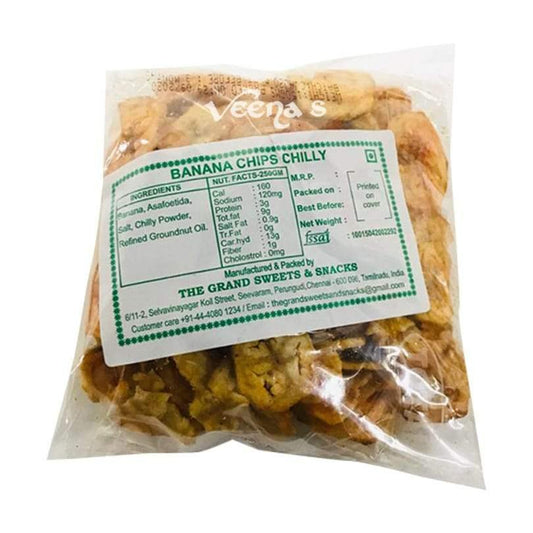 The Grand Sweets Banana Chips Chilly 150G - veenas.com