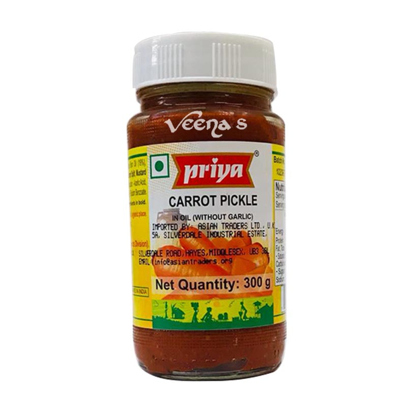 Buy Priya Carrot Pickle 300g at Veenas.com - Online Indian Grocery Store UK