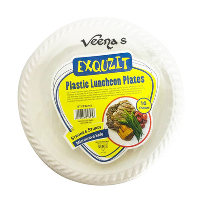 Buy Udl 9 Exquzit Plastic Luncheon Plates  (Dppe03) 16 Plates at Veenas.com - Online Indian Grocery Store UK