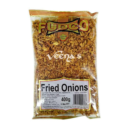 Buy Fudco Fried Onions 400g at Veenas.com - Online Indian Grocery Store UK