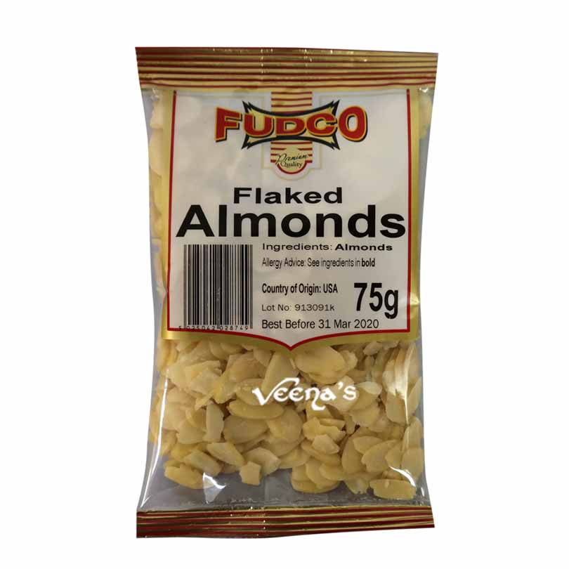 Buy Fudco Flaked Almonds 75g at Veenas.com - Online Indian Grocery Store UK