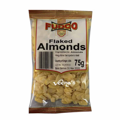 Buy Fudco Flaked Almonds 75g at Veenas.com - Online Indian Grocery Store UK