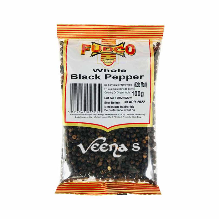 Fudco Black Pepper Whole 100g